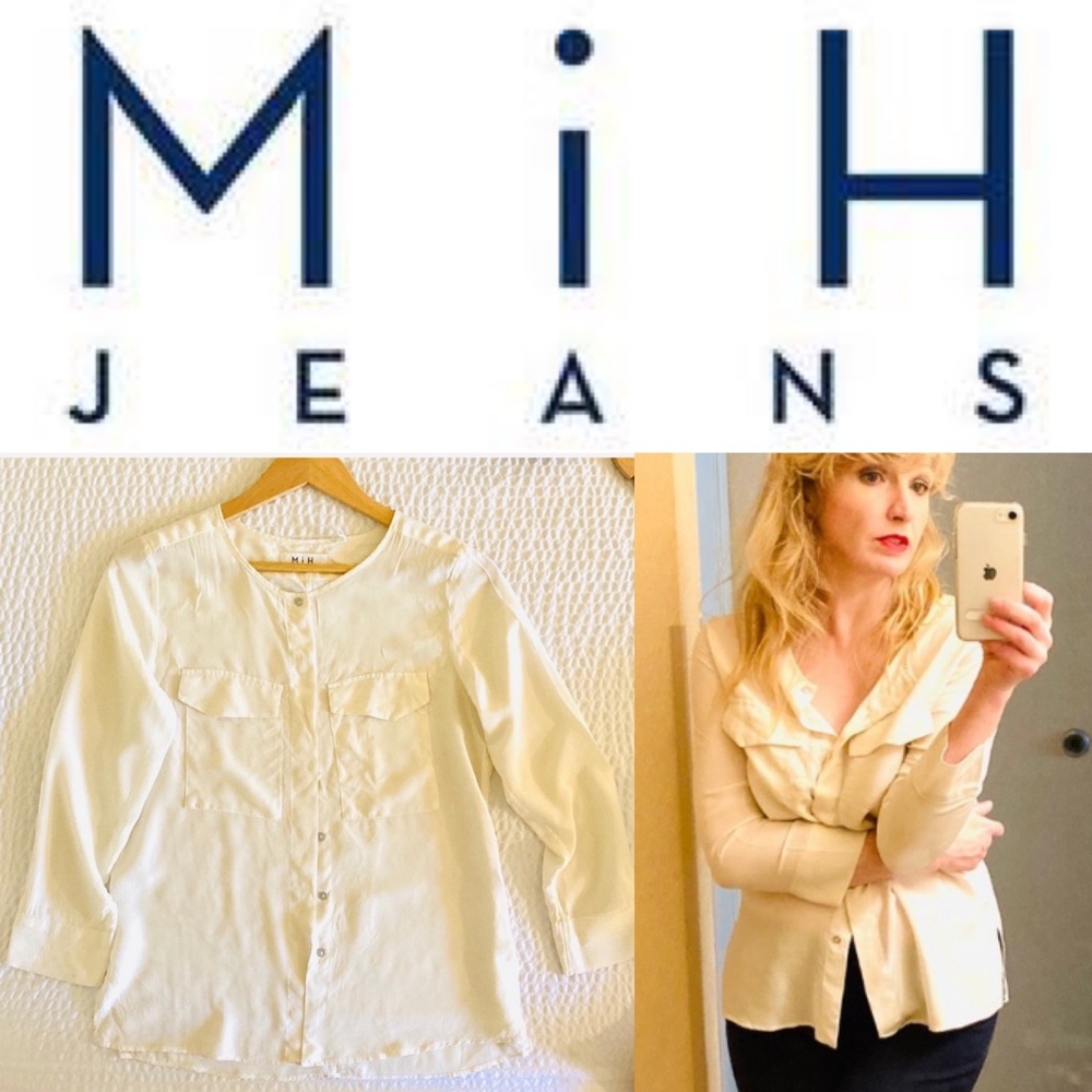 🛍SILK- WHITE BUTTON DOWN 🙇🏼‍♀️NWOT🛍